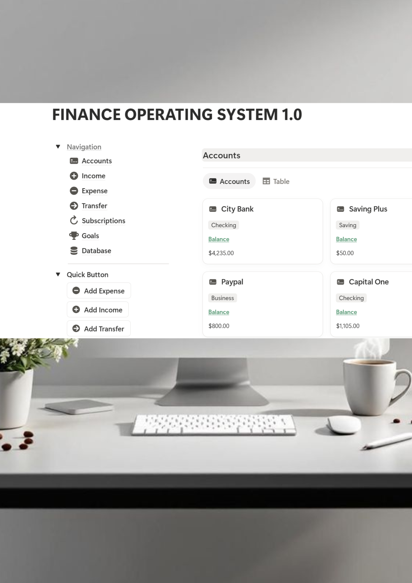 FINANCE OS 1.0 FINANCE OS